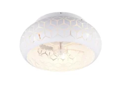 LED Deckenleuchte mit Ventilator & Fernbedienung in Weiß, Ø 50cm