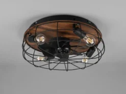 LED Deckenleuchte mit Ventilator, Fernbedienung & Timer 3 Stufen, Ø 48cm