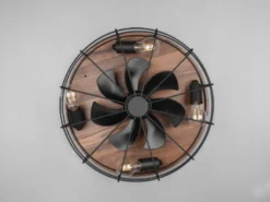LED Deckenleuchte mit Ventilator, Fernbedienung & Timer 3 Stufen, Ø 48cm