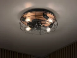 LED Deckenleuchte mit Ventilator, Fernbedienung & Timer 3 Stufen, Ø 48cm