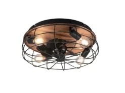LED Deckenleuchte mit Ventilator, Fernbedienung & Timer 3 Stufen, Ø 48cm