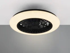 LED Deckenleuchte mit Ventilator, Fernbedienung & Wandhalterung, Ø 50cm