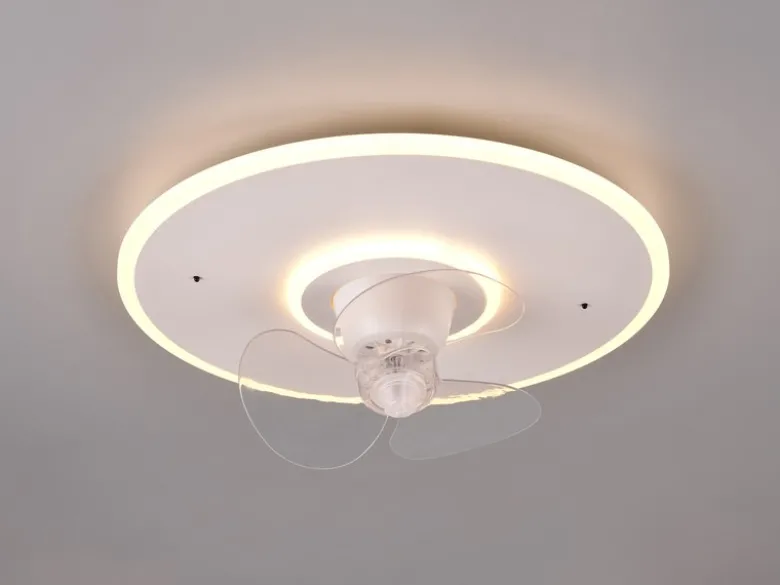 LED Deckenleuchte mit Ventilator NYBRO Fernbedienung Lichtfarbe Wechsel, Ø 50cm