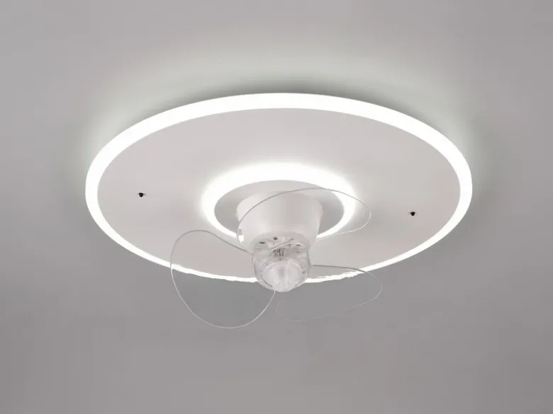 LED Deckenleuchte mit Ventilator NYBRO Fernbedienung Lichtfarbe Wechsel, Ø 50cm