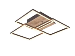 LED Deckenleuchte MOBILE Holzdekor dimmbar & Lichtfarbe einstellbar, Breite 42cm