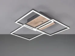 LED Deckenleuchte MOBILE Holzdekor dimmbar & Lichtfarbe einstellbar, Breite 42cm