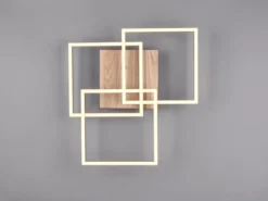 LED Deckenleuchte MOBILE Holzdekor dimmbar & Lichtfarbe einstellbar, Breite 42cm