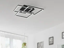 LED Deckenleuchte MOBILE Schwarz dimmbar & Lichtfarbe einstellbar, B: 42cm