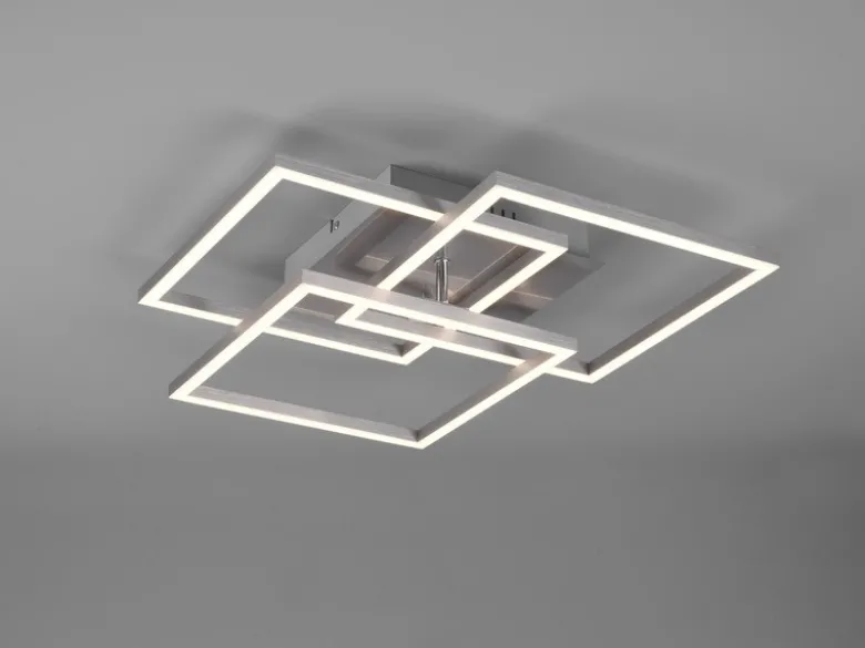 LED Deckenleuchte MOBILE Silber dimmbar & Lichtfarbe einstellbar, B: 42cm