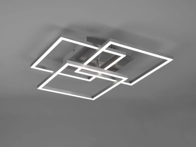LED Deckenleuchte MOBILE Silber dimmbar & Lichtfarbe einstellbar, B: 42cm