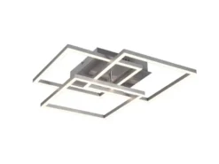 LED Deckenleuchte MOBILE Silber dimmbar & Lichtfarbe einstellbar, B: 42cm
