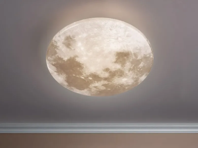 LED Deckenleuchte MOONIKA Mondcover in Weiß IP44 Badlampe, Ø 37cm