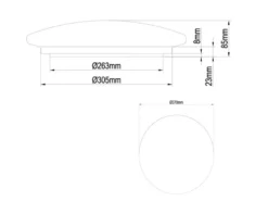 LED Deckenleuchte MOONIKA Mondcover in Weiß IP44 Badlampe, Ø 37cm
