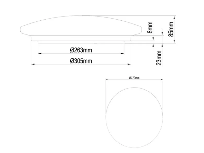 LED Deckenleuchte MOONIKA Mondcover in Weiß IP44 Badlampe, Ø 37cm