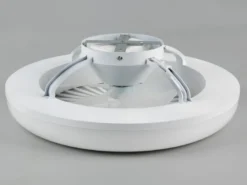 LED Deckenleuchte MORA mit Ventilator & Fernbedienung in Weiß, Ø 45cm