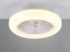 LED Deckenleuchte MORA mit Ventilator & Fernbedienung in Weiß, Ø 45cm