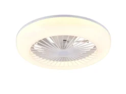 LED Deckenleuchte MORA mit Ventilator & Fernbedienung in Weiß, Ø 45cm
