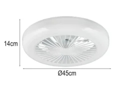 LED Deckenleuchte MORA mit Ventilator & Fernbedienung in Weiß, Ø 45cm