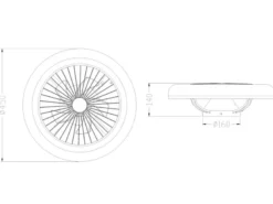 LED Deckenleuchte MORA mit Ventilator & Fernbedienung in Weiß, Ø 45cm