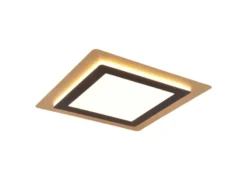 LED Deckenleuchte MORGAN mit Fernbedienung hell & dimmbar, Schwarz Gold 45cm