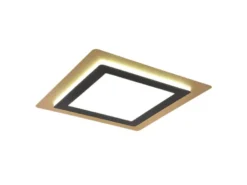 LED Deckenleuchte MORGAN mit Fernbedienung hell & dimmbar, Schwarz Gold 45cm
