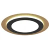 LED Deckenleuchte MORGAN mit Fernbedienung hell & dimmbar, Schwarz Gold Ø 45cm