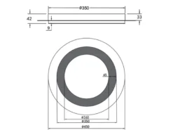 LED Deckenleuchte MORGAN mit Fernbedienung hell & dimmbar, Schwarz Gold Ø 45cm