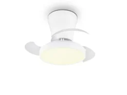 LED Deckenleuchte MOSS mit Ventilator und Fernbedienung Ø 22cm - max. 41cm