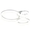 LED Deckenleuchte MOVA 3 Ringe Chrom Silber, Neutralweiß 4000K, Breite 51cm