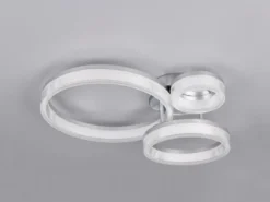 LED Deckenleuchte MOVA 3 Ringe Chrom Silber, Neutralweiß 4000K, Breite 51cm