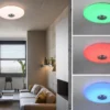 LED Deckenleuchte MUSICA mit Lautsprecher Farbwechsel & Fernbedienung, Ø 58cm