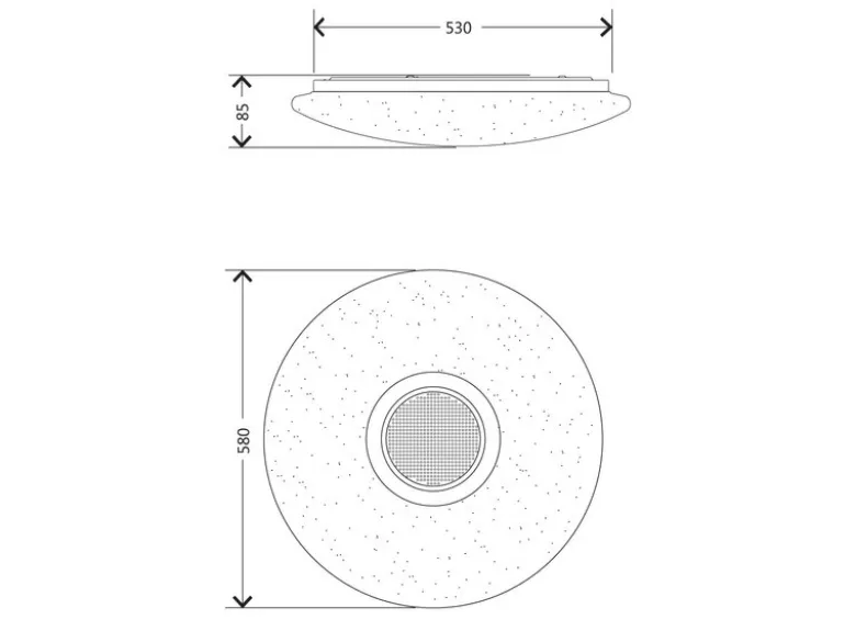 LED Deckenleuchte MUSICA mit Lautsprecher Farbwechsel & Fernbedienung, Ø 58cm