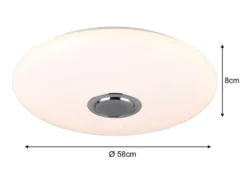 LED Deckenleuchte MUSICA mit Lautsprecher Farbwechsel & Fernbedienung, Ø 58cm