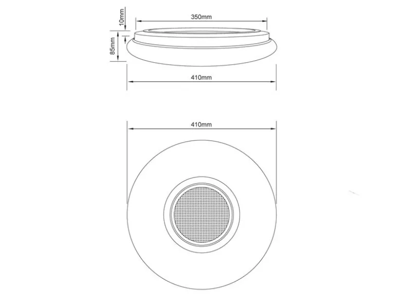 LED Deckenleuchte MUSICA mit Lautsprecher Farbwechsel & Fernbedienung, Ø 41cm