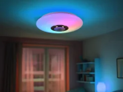 LED Deckenleuchte MUSICA mit Lautsprecher Farbwechsel & Fernbedienung, Ø 41cm