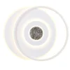 LED Deckenleuchte NAZAR Metall in Weiß, flach, dimmbar über Schalter B 49cm