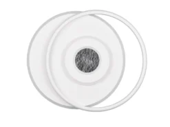LED Deckenleuchte NAZAR Metall in Weiß, flach, dimmbar über Schalter B 49cm