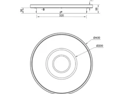 LED Deckenleuchte NAZAR Schwarz Weiß, flach, dimmbar über Schalter Ø 40cm