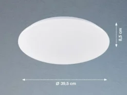 LED Deckenleuchten 2er SET flach, dimmbar über Lichtschalter, Ø 39,5cm