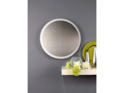 LED Deckenleuchten - 2er SET für Wand & Decke, Spiegel Design in Silber, Ø 50cm