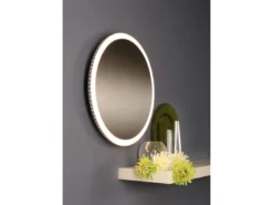 LED Deckenleuchten - 2er SET für Wand & Decke, Spiegel Design in Silber, Ø 50cm