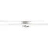 LED Deckenleuchte ODIO flach Silberfarbig, Breite 110cm