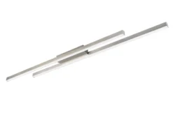 LED Deckenleuchte ODIO flach Silberfarbig, Breite 110cm