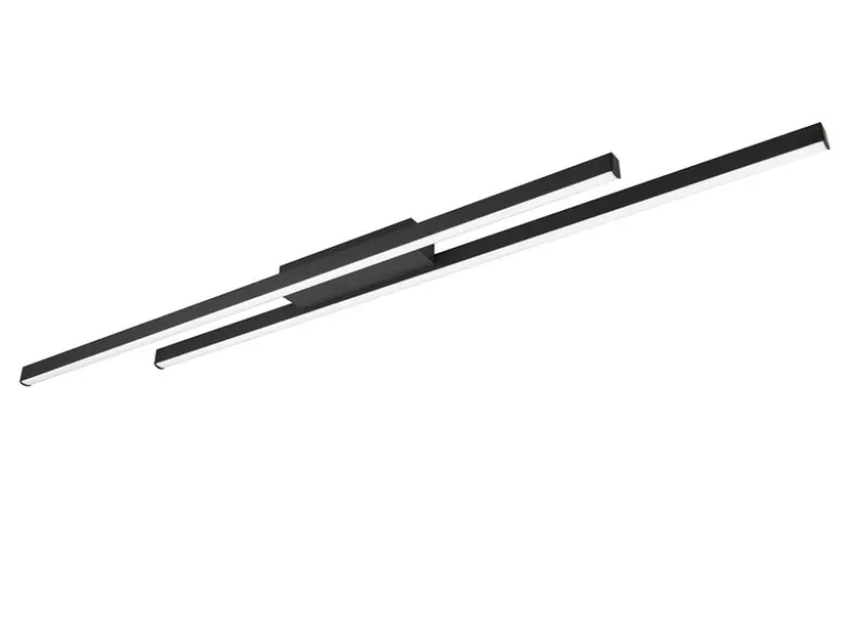 LED Deckenleuchte ODIO flach in Schwarz, Breite 110cm