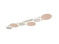 LED Deckenleuchte OVELA Grau Braun mit Fernbedienung & 3 Lichtfarben, B:100cm