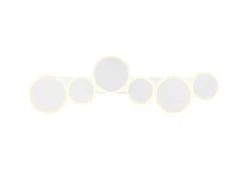LED Deckenleuchte OVELA Weiß mit Fernbedienung & 3 Lichtfarben, Breite 100cm
