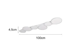 LED Deckenleuchte OVELA Weiß mit Fernbedienung & 3 Lichtfarben, Breite 100cm
