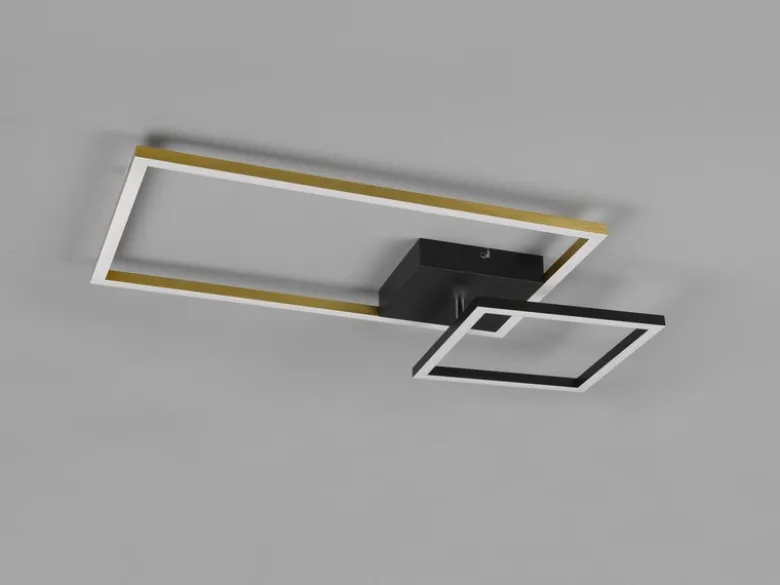 LED Deckenleuchte PADELLA Messing matt dimmbar Warmweiß, Breite 63cm