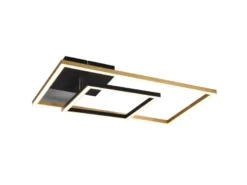LED Deckenleuchte PADELLA Messing matt dimmbar Warmweiß, Breite 63cm