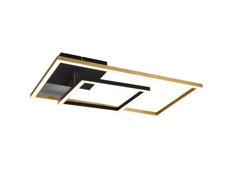 LED Deckenleuchte PADELLA Messing matt dimmbar Warmweiß, Breite 63cm